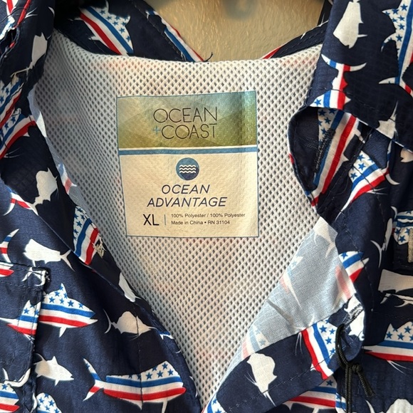 Ocean Coast. Size XL. Kid’s fishing shirt. NWT - Picture 3 of 7